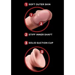 King Cock Gode réaliste 3D Cock Swinging Balls 13 x 4.2 cm